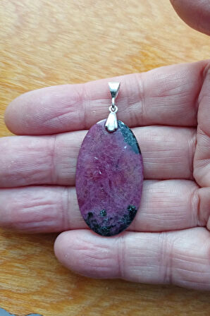 Gümüş Malzemeli Yakut Kolye Ucu Y4-400