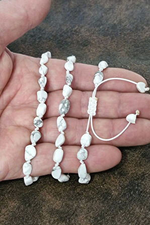 Havlit Taşı Bileklik Makrome Ayarlı 326-5