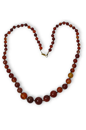 Karnelyan Akik Kolye - El İşi Süzme Tasarım 413-5