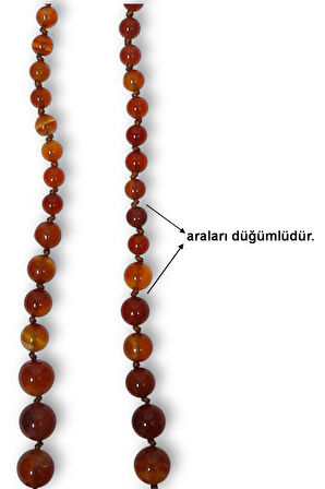 Karnelyan Akik Kolye - El İşi Süzme Tasarım 413-5