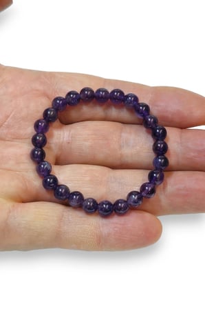 Koyu Mor Ametist Bileklik 6 mm Küre Kesim 508-3