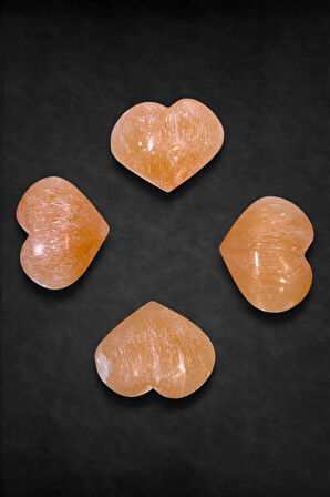 Küçük Boy Turuncu Selenit Kalp
