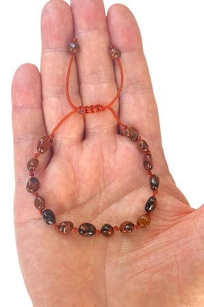 Mahagony Obsidyen Bileklik Makrome Ayarlı 334-6
