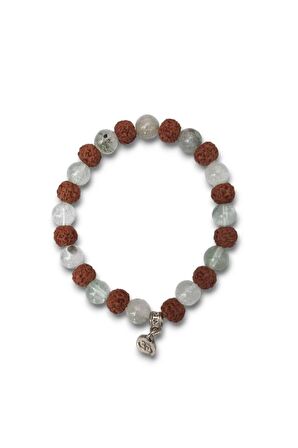 Rudrakşa, Kristal Kuvars Bileklik Ohm Sembollü Rudraksha 414-4