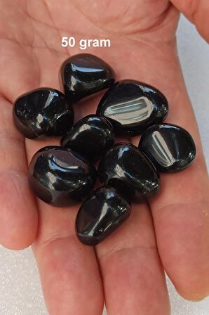 50 Gram Siyah Obsidyen Tamburlu Parçalar  232