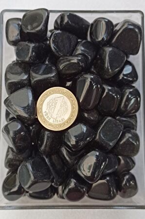 50 Gram Siyah Obsidyen Tamburlu Parçalar  232