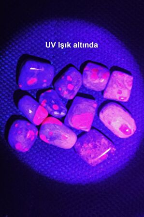 Yakutlu Fuksit Tamburlu Parça Ruby İn Fuchsite 403-1