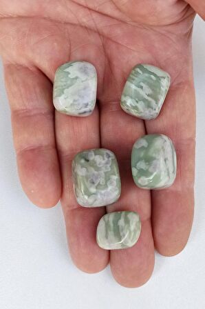 50 Gram Yeşil Jasper Tamburlu Parçalar 623