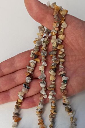 Dantel Akik Kırıktaş Dizi Crazy Lace Agate- 80 cm.