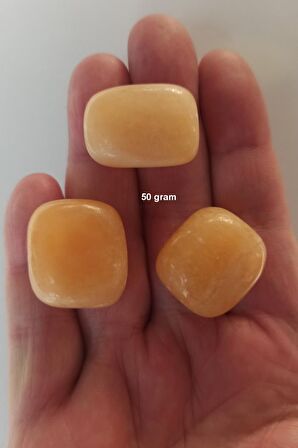 50 Gram Turuncu Kalsit Tamburlu Parçalar 452