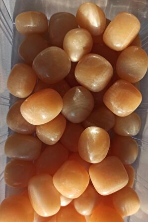 50 Gram Turuncu Kalsit Tamburlu Parçalar 452