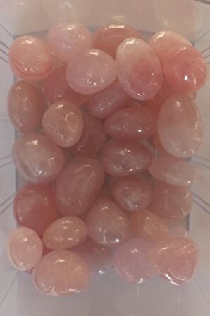 50 Gram Doğal Pembe Kuvars Tamburlu Parçalar 639