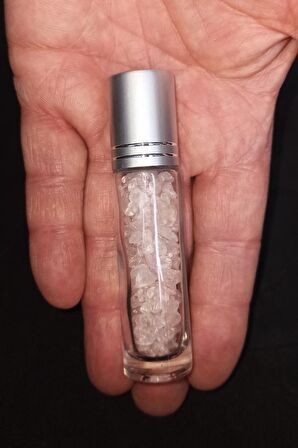 Pembe Kuvars Taşlı Esans Şişesi 118PK