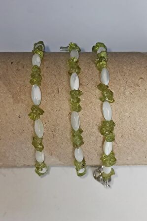 Sedef, Peridot Zebercet Bileklik-417-4