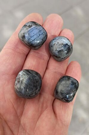 50 Gram Larvikite Taşı Tamburlu Parçalar Siyah Labradorit 664