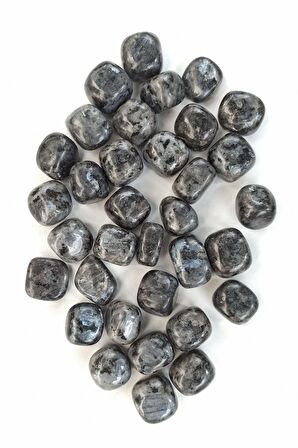 50 Gram Larvikite Taşı Tamburlu Parçalar Siyah Labradorit 664