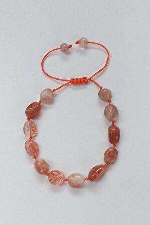 Güneş Taşı Bileklik Makrome Ayarlı 444-5