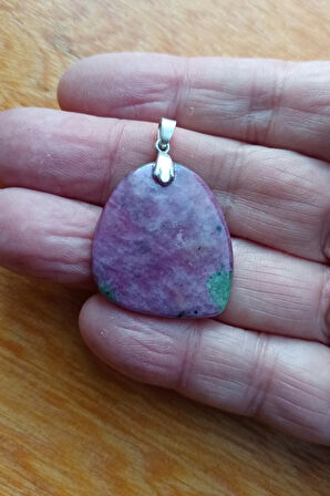 Gümüş Malzemeli Yakut Kolye Ucu Y1-400