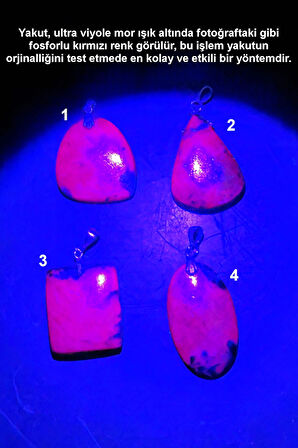 Gümüş Malzemeli Yakut Kolye Ucu Y2-400