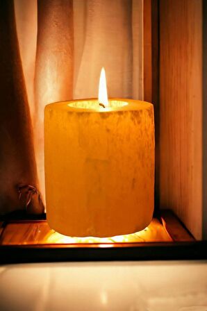 Turuncu Selenit Mumluk Kalemlik 046