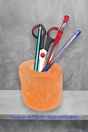 Turuncu Selenit Mumluk Kalemlik 046