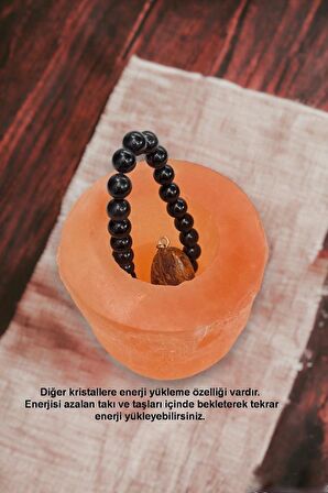 Turuncu Selenit Mumluk Kalemlik 046