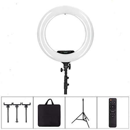 19 inç (48 cm) Ring Light, Halka Işık 2m Ayaklı Set