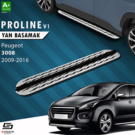 S-Dizayn Peugeot 3008 OEM Still Pro V2 Aluminyum Yan Basamak 183 Cm 2009-2016 A+ Kalite