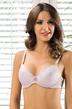 Pemilo da Le Jardin Desteksiz Dolgusuz Dantelli Sütyen Beyaz 7012