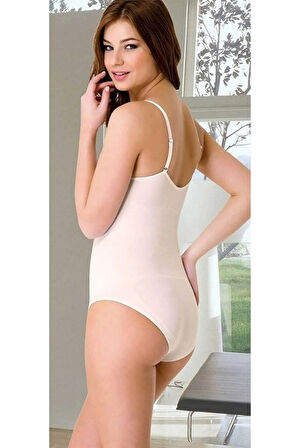 Kadın Ten Dikişsiz Slip Askılı Body Korse