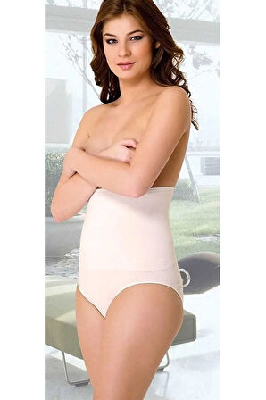 Kadın Ten Dikişsiz Alttan Çıtçıtlı Double Slip Korse