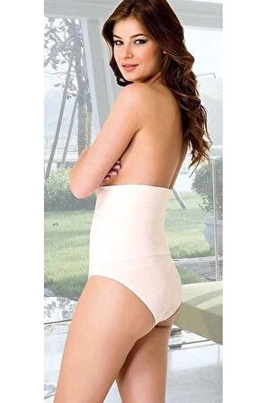 Kadın Ten Dikişsiz Alttan Çıtçıtlı Double Slip Korse