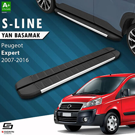 S-Dizayn Peugeot Expert 2 Kısa Şase S-Line Aluminyum Yan Basamak 213 Cm 2007-2016
