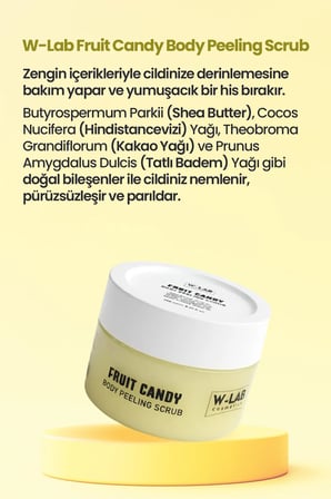 W-Lab Cosmetics Fruit Candy Body Peeling Scrub 250 Ml