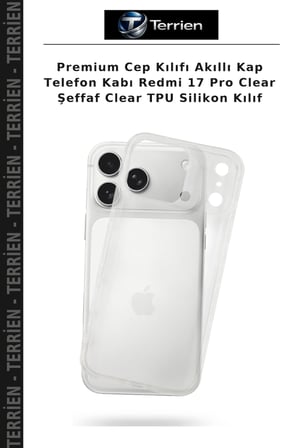 Premium Cep Kılıfı Akıllı Kap Telefon Kabı Redmi 17 Pro Clear Şeffaf Clear TPU Silikon Kılıf