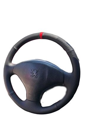 Peugeot 106 Gtı Araca Özel Direksiyon Kılıfı Noktalı-carbon Yüzüklü