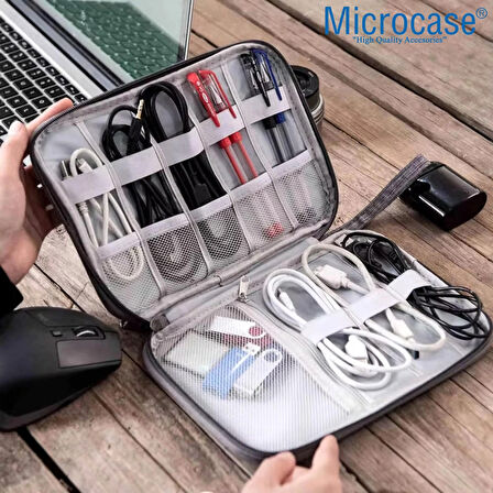Microcase Çok Gözlü Kullanışlı Elde Taşıma Askılı Organizer Çanta - SİYAH AL5101