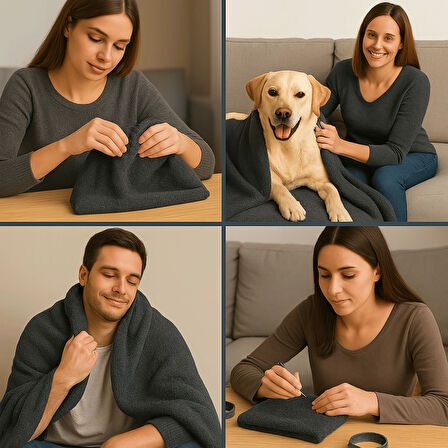 BEYLİNİ Welsoft Peluş Kumaş Çift Taraflı Yıkanabilir Kesilebilir Koltuk Battaniye Yastık Kaplaması 180x100