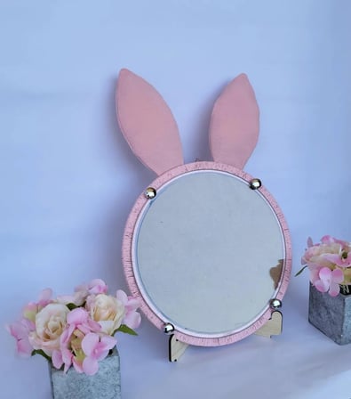 SimpleHoop Pembe Tavşan Kulaklı Çocuk Odası Fotoğraf Çerçevesi