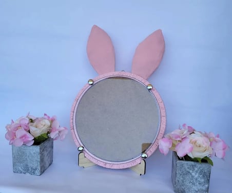 SimpleHoop Pembe Tavşan Kulaklı Çocuk Odası Fotoğraf Çerçevesi