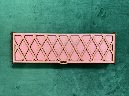 AHŞAP TESBİH KUTUSU PEMBE RENKLİ