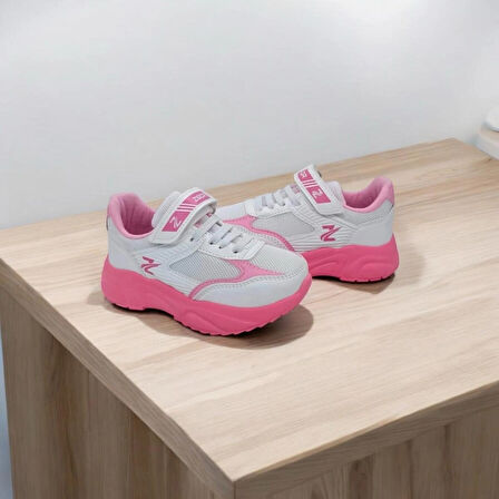 KIZ ÇOCUK BEYAZ TABAN PEMBE SPOR