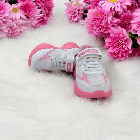 KIZ ÇOCUK BEYAZ TABAN PEMBE SPOR