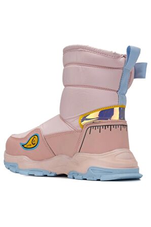 Unisex Günlük Çocuk Yüksek Kalın Kaymaz Taban Cırtlı Kürk Astarlı Soğuk Geçirmez Kar Botu  2221