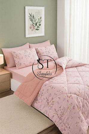 Çift Kişilik Çiçekli Welsfot Uyku Seti Çift Taraflı 195x215