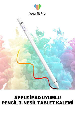 Weafitpro Apple Cihazlara Uyumlu Pencil 3.Nesil Tablet Kalemi