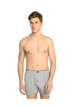 Erkek Penye Boxer - 4'lü Paket - Gri