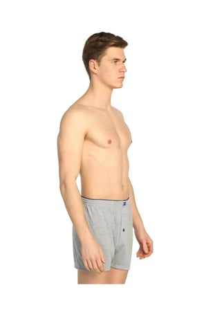 Erkek Penye Boxer - 4'lü Paket - Gri