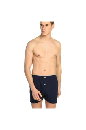 Erkek 4 Lü Paket 117 Penye Boxer - Lacivert - 3xl
