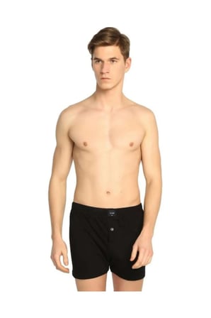 Erkek Penye Boxer - 4'lü Paket - Siyah